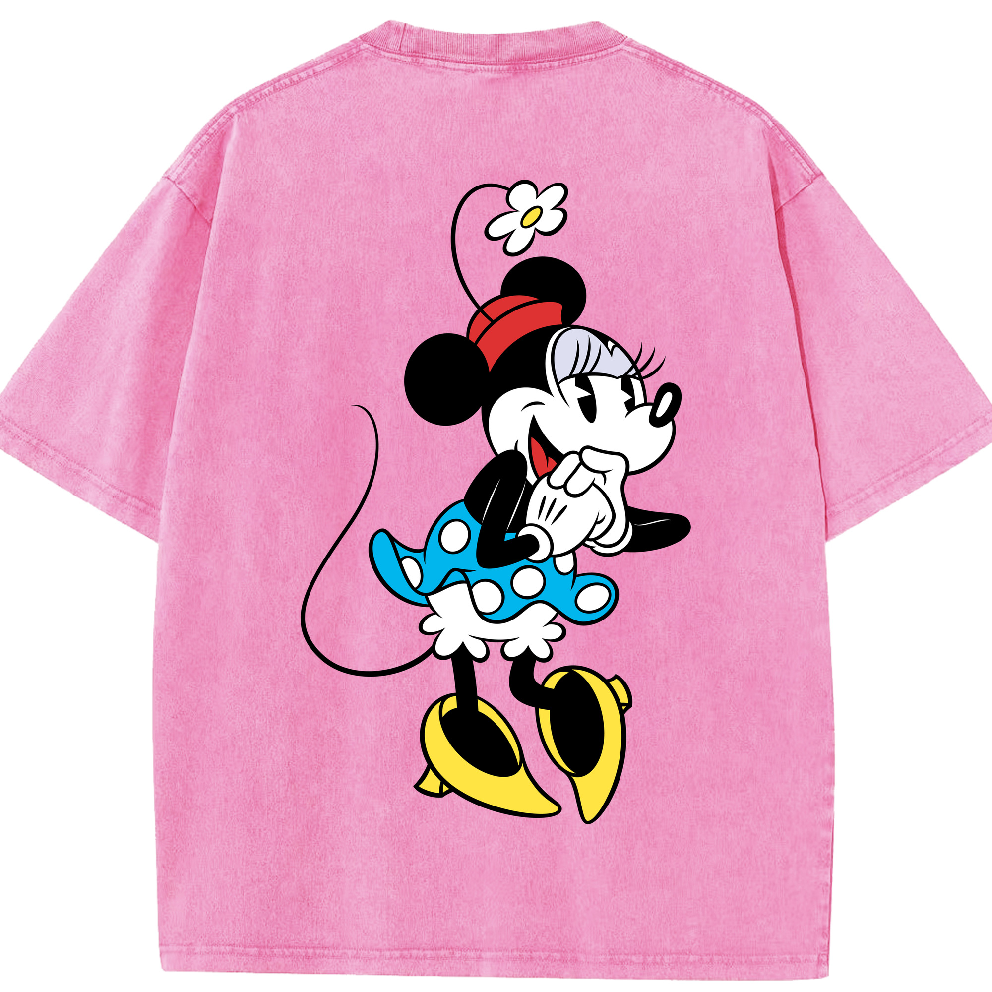 （画像用） ミッキーマウス Mickey Mouse 綿100% ヴィンテージ風 半袖Tシャツ（背面プリント）